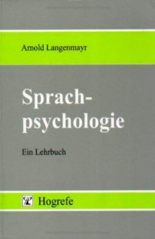 Sprachpsychologie : ein Lehrbuch