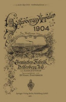 Helfenberger Annalen 1904: Band XVII