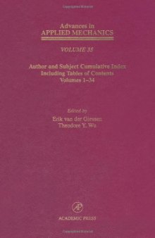 Author and Subject Cumulative Index Including Table of Contents Volume 1-34