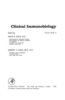 Clinical immunobiology. Vol. 3
