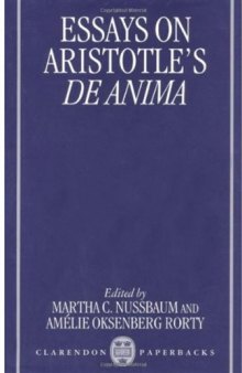 Essays on Aristotle's De Anima