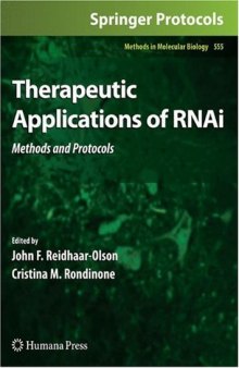 Therapeutic Applications of RNAi: Methods and Protocols