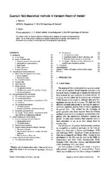 Quantum Field-theoretical Methods in Transport Theory of Metals