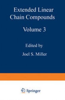 Extended Linear Chain Compounds: Volume 3