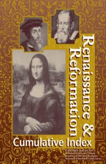 Renaissance and Reformation, Cumulative Index