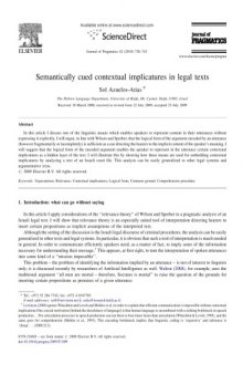 Semantically cued contextual implicatures in legal texts