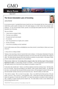 The Seven Immutable Laws of Investing