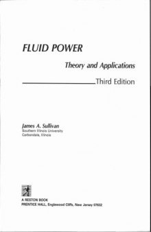 Fluid Power: Theory and Applications