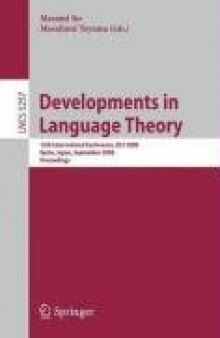 Developments in Language Theory: 12th International Conference, DLT 2008, Kyoto, Japan, September 16-19, 2008. Proceedings