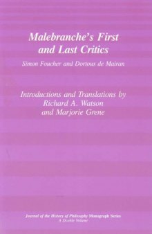 Malebranche's First and Last Critics: Simon Foucher and Dortius de Mairan (Journal of the History of Philosphy)