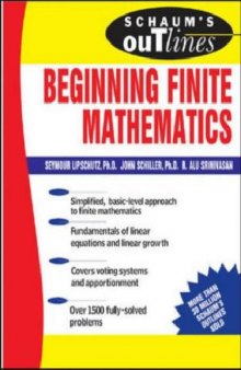 AlgebraSchaum's Outline Series Theory And Problems Of Finite Mathematics