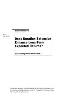 Does Duration Extension Enhance Long-Term Expected Returns? Understanding the Yield Curve: Part 3