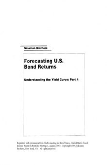Forecasting U.S. Bond Returns. Understanding the Yield Curve: Part 4