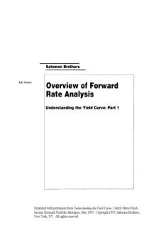 Overview of forward rate analysis: Understanding the yield curve : part 1