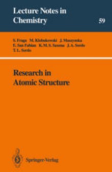 Research in Atomic Structure