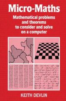 Micro-Maths: Mathematical problems and theorems to consider and solve on a computer