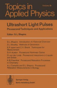 Ultrashort Light Pulses: Picosecond Techniques and Applications