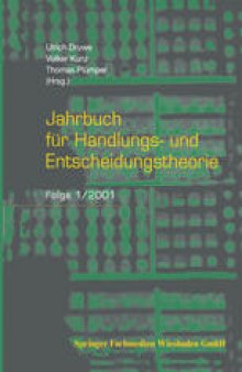 Jahrbuch für Handlungs- und Entscheidungstheorie: Folge 1/2001
