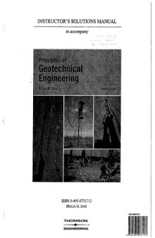 Instructor's solutions manual to accompany Principles of geotechnical engineering, sixth edition