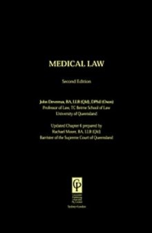 Medical Law: Text, Cases & Materials