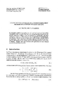 A band method approach to a positive expansion problem in a unitary dilation setting