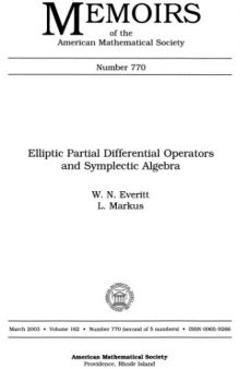 Elliptic Partial Differential Operators and Symplectic Algebra