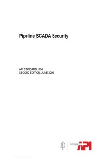 API Std 1164 SCADA Security, First Edition