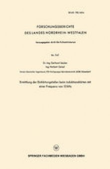 Ermittlung der Einhärtungstiefen beim Induktionshärten mit einer Frequenz von 10 kHz