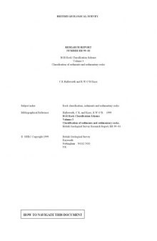 BGS rock classification scheme. Volume 3, classification of sediments and sedimentary rocks