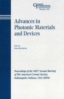 Advances in Photonic Materials and Devices, Volume 163