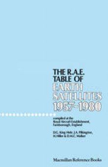 The RAE Table of Earth Satellites 1957–1980
