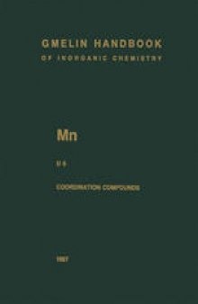 Mn Manganese D 5: Coordination Compounds 5