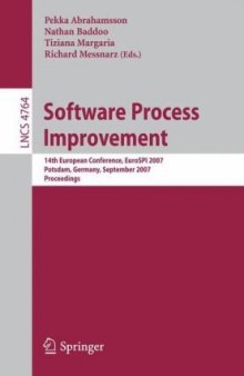Software Process Improvement: 14th European Conference, EuroSPI 2007, Potsdam, Germany, September 26-28, 2007. Proceedings