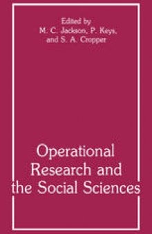 Operational Research and the Social Sciences