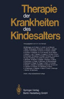 Therapie der Krankheiten des Kindesalters