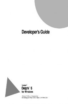 Developer's Guide. Delphi 6 for Windows