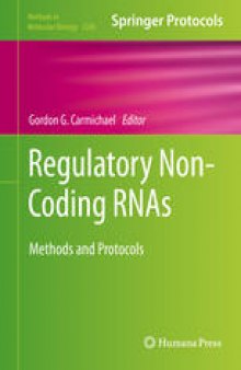 Regulatory Non-Coding RNAs: Methods and Protocols