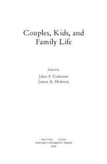Couples, kids, and family life