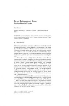 Bayes, Boltzmann and Bohm - Probabilities in Physics