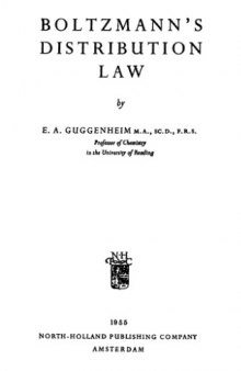 Boltzmann's distribution law