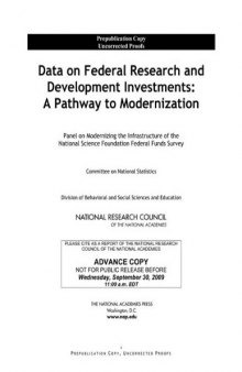 Data on Federal Research and Development Investments: A Pathway to Modernization