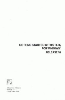 Getting Started With Stata for Windows