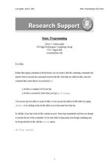 Programming in STATA