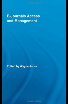 EJournals Access and Management (Routledge Studies in Library and Information Science)