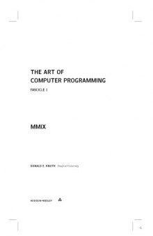 The art of computer programming, fascicle 1: MMIX