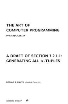 The art of computer programming, pre-fascicle 2A