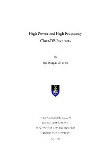 High power and high frequency class-DE inverters