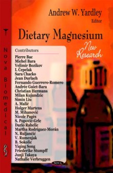 Dietary magnesium: New research