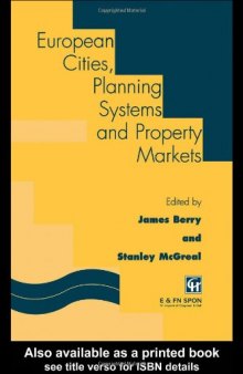 European Cities, Planning Systems and Property Markets