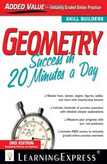 Geometry Success in 20 Minutes a Day, 3rd Edition
